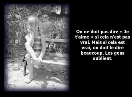 les sentiments...